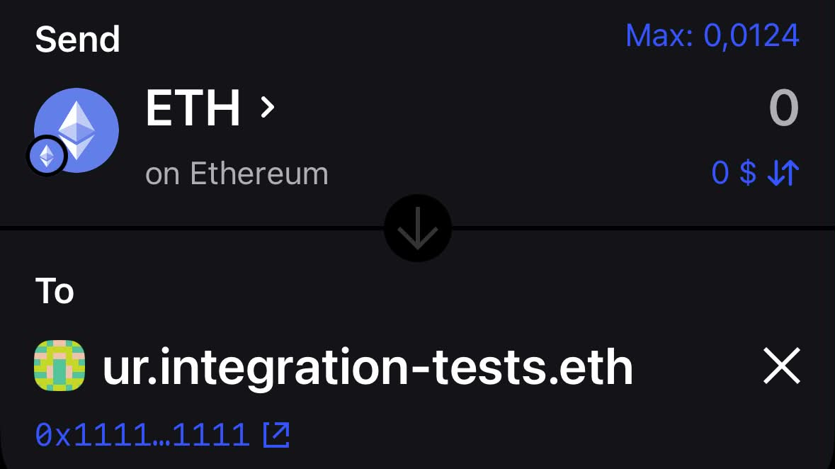 1inch Wallet fails to resolve the name for ENSv2